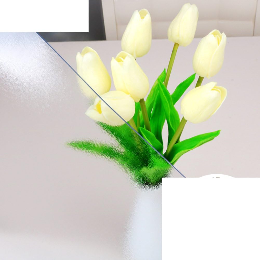 Thicken Glass Waterproof Burn-Proof Oil-Proof Disposable tablecloths PVC Transparent Matte Table Coffee Table Mat-B 80x140cm(31x55inch)