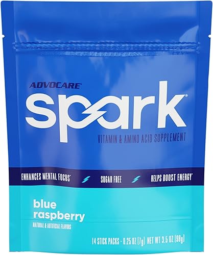 AdvoCare Paquete de 14 palitos Blue Raspberry Spark (3.5 onzas)