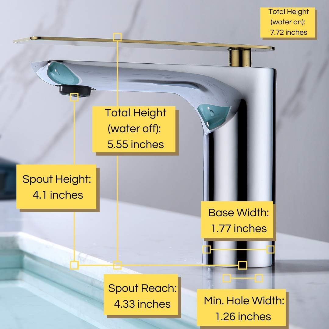 Best Deal 🛒 Bathroom Faucet Gold & Chrome | Bathroom Sink, 1 Hole, Single Handle, NOBLE Faucet La Vie Luxury