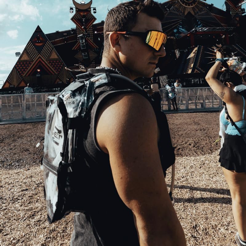 Miniatura 7 de RAVERUNNER Mochila de hidratación antirrobo  Mochila rave aprobada por festivales para asistentes a conciertos, mochila de agua para festivales sin