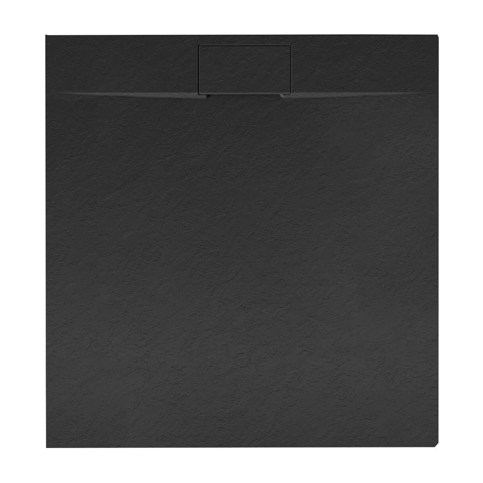 Soho SMC Brodzik prysznicowy SlimLine – płaski i antypoślizgowy, tylko 35 mm (czarny matowy, 100 x 90 cm)