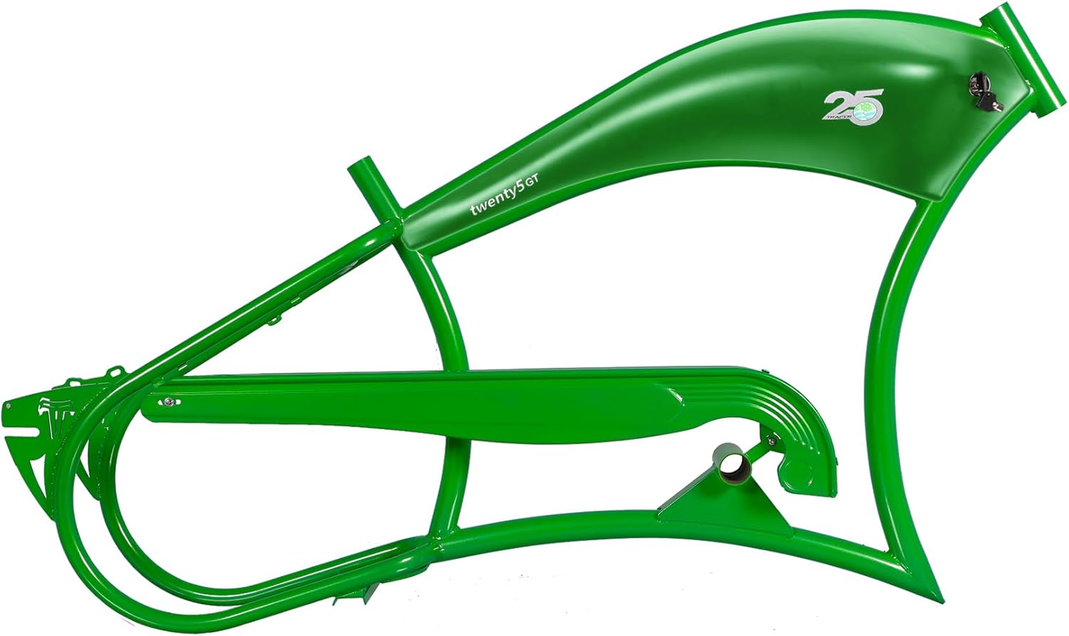 Tracer twenty5 E-Bike 26" Stretch Cruiser Steel Frame and Chain Guard,BT-T800 Battery Holder for 26" x3.0, 4.0 Tire Multi-Color