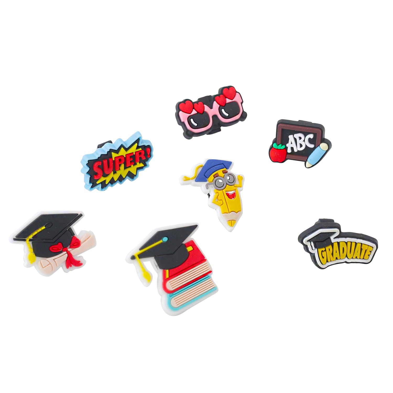 Yellow Chimes Shoe Charms for Girls and Boys | Shoe Accessories Cute Design | Shoe Decoration Charms | Shoe Charms for Clogs Unisex | Pack of 8 pieces | Shoe Charms 3 61Fd3hAVwAL. SL1500