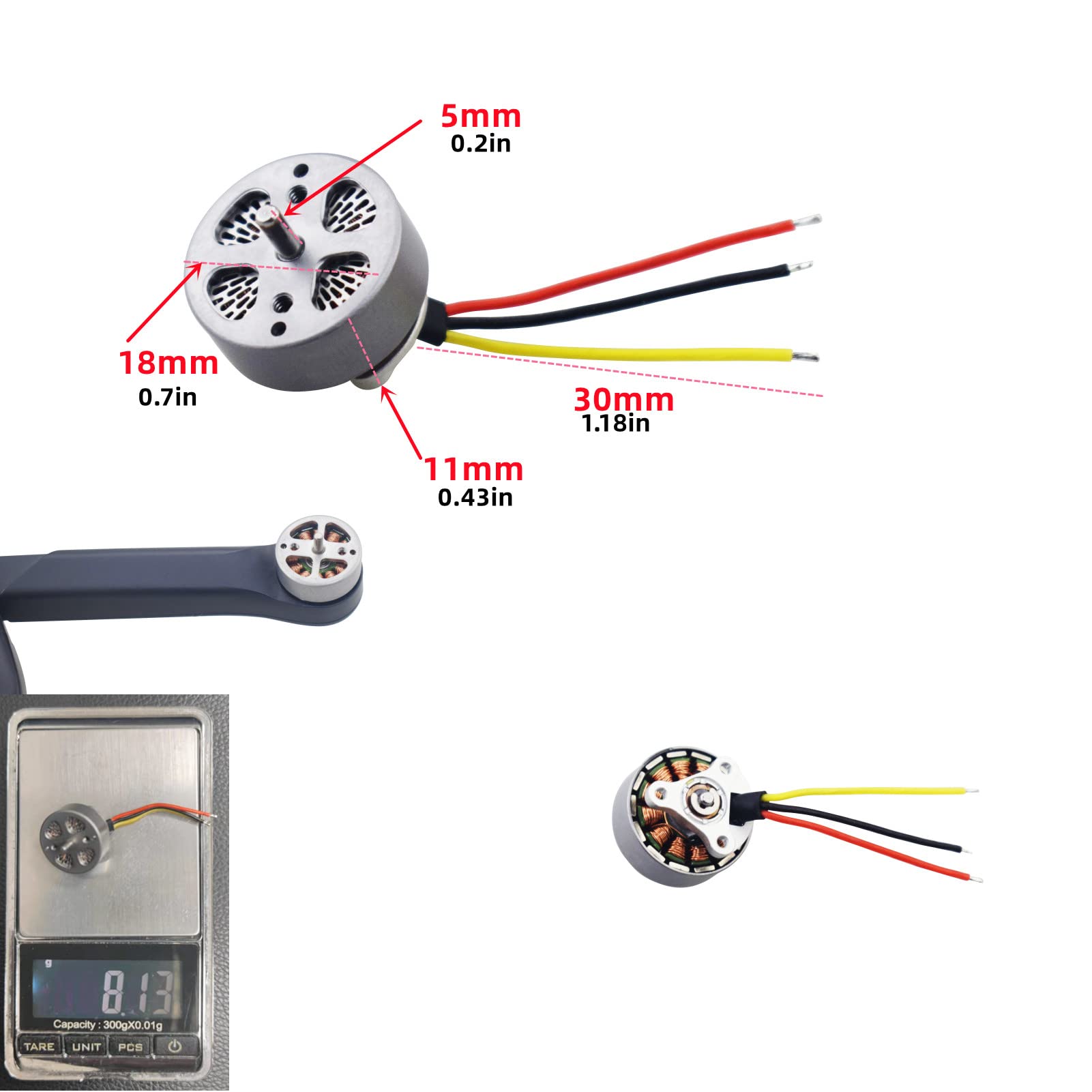 2PCS Quadcopter Drone Motore Brushless per SYMA X650 X500pro HS175D Z6pro F11MINI F7MINI Fotografia Aerea Pieghevole RC Drone Parti di Motore