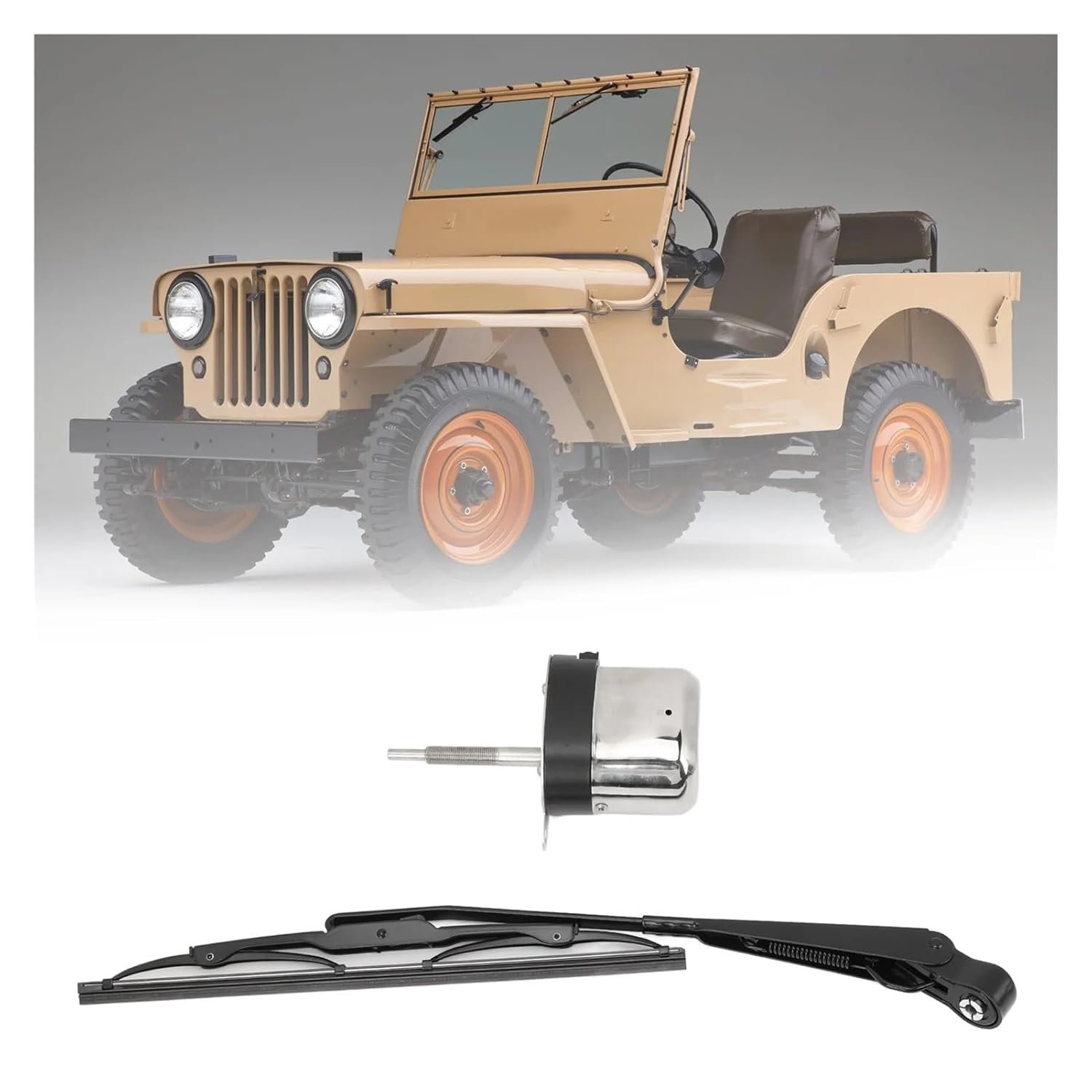 12V 105° Rotating Windshield Wiper Motor Kit Universal Electric Wiper Arm Motor Set for Tractor Fishing Boat ATV UTV