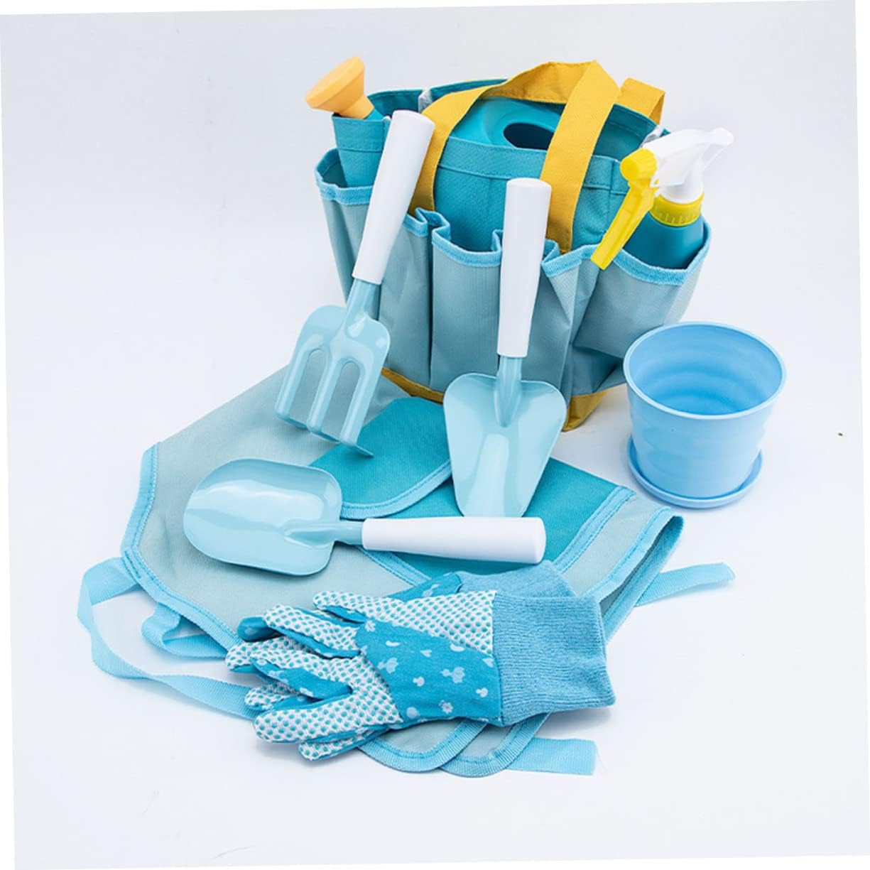 Yardwe 1set Boy Girl's Gardening Tool Set Outdoor Gardening Kit for Boys and Girls Watering Can Rake Trowel and Gloves Fun Toys for Planting and Weeding Activities