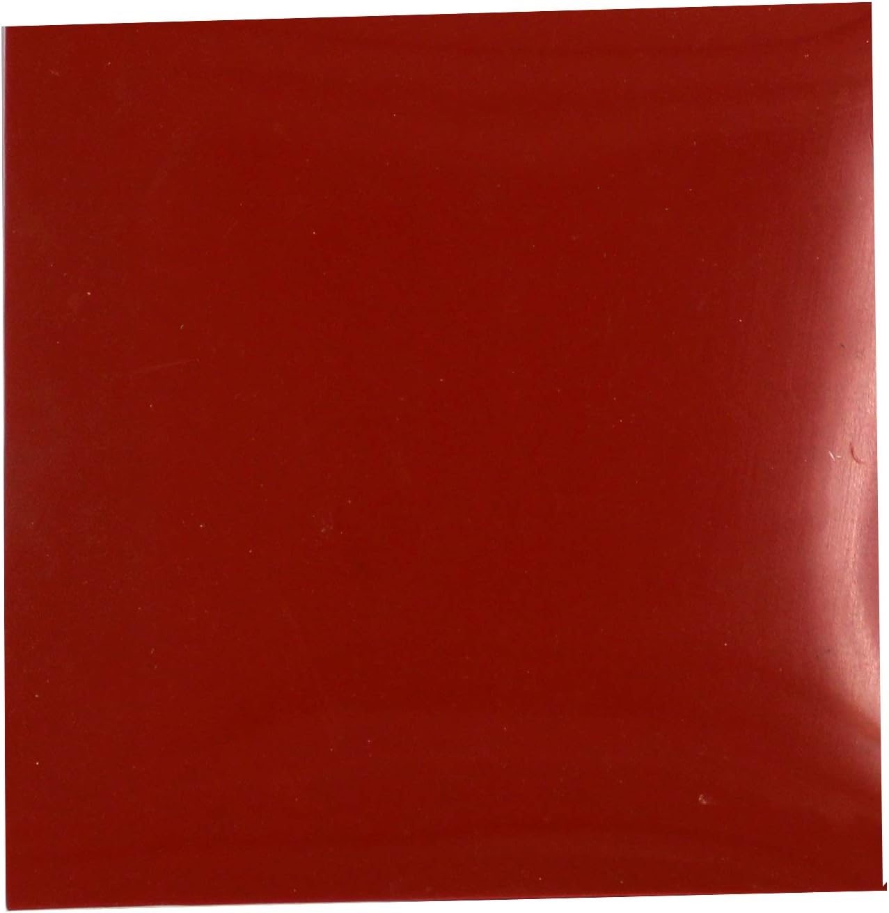 Thick Silicone Rubber Gasket Sheeting, High Temperature No Backing Solid Red 1/8 by 6 by 6 inch