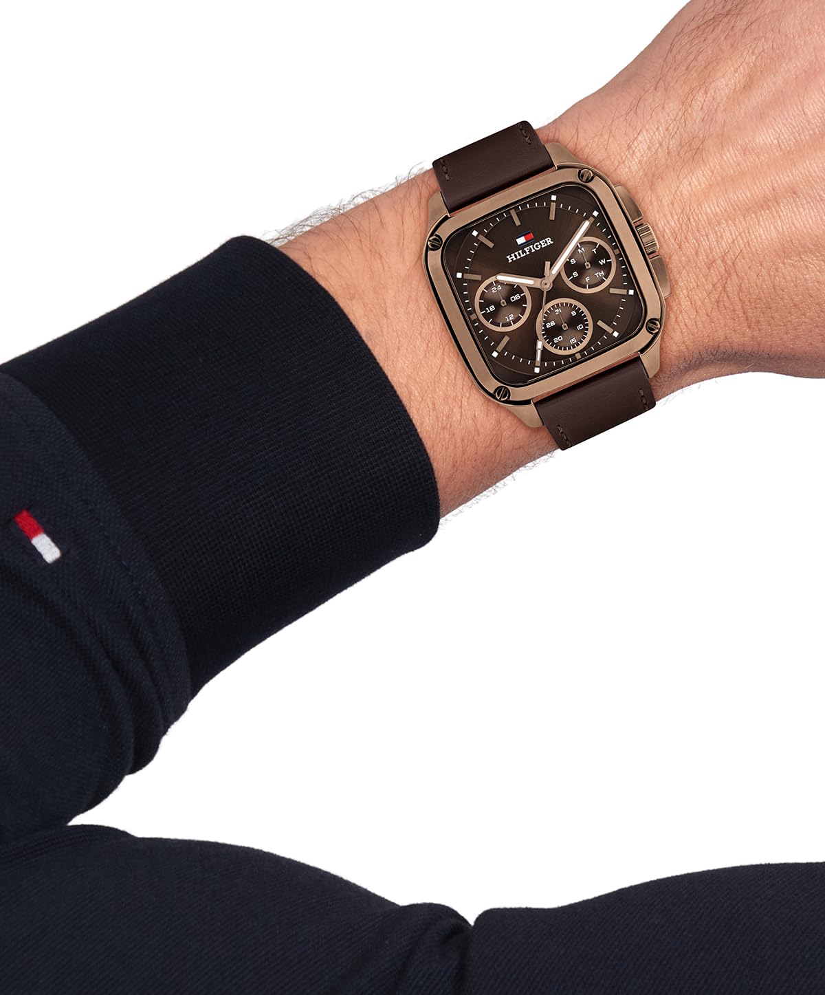 Tommy Hilfiger Reloj Analógico de Cuarzo Multifunctión para Hombre - Disponible en versión con Correa de Acero Inoxidable o de Cuero