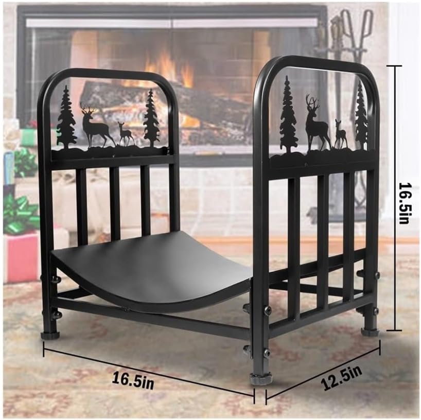 Firewood Rack Iron Firewood Rack Indoor Outdoor Fireplace Wood Organiser Racks Storage