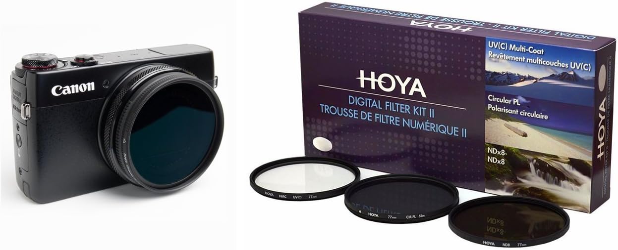 Lensmate Quick-Change Filter Adapter Kit Compatible with Canon G7X Mark III, Canon G7X Mark II & G7X (Also fits G5X Mark II & G5X) + Hoya 52mm 3-Piece Digital Filter Kit with Case