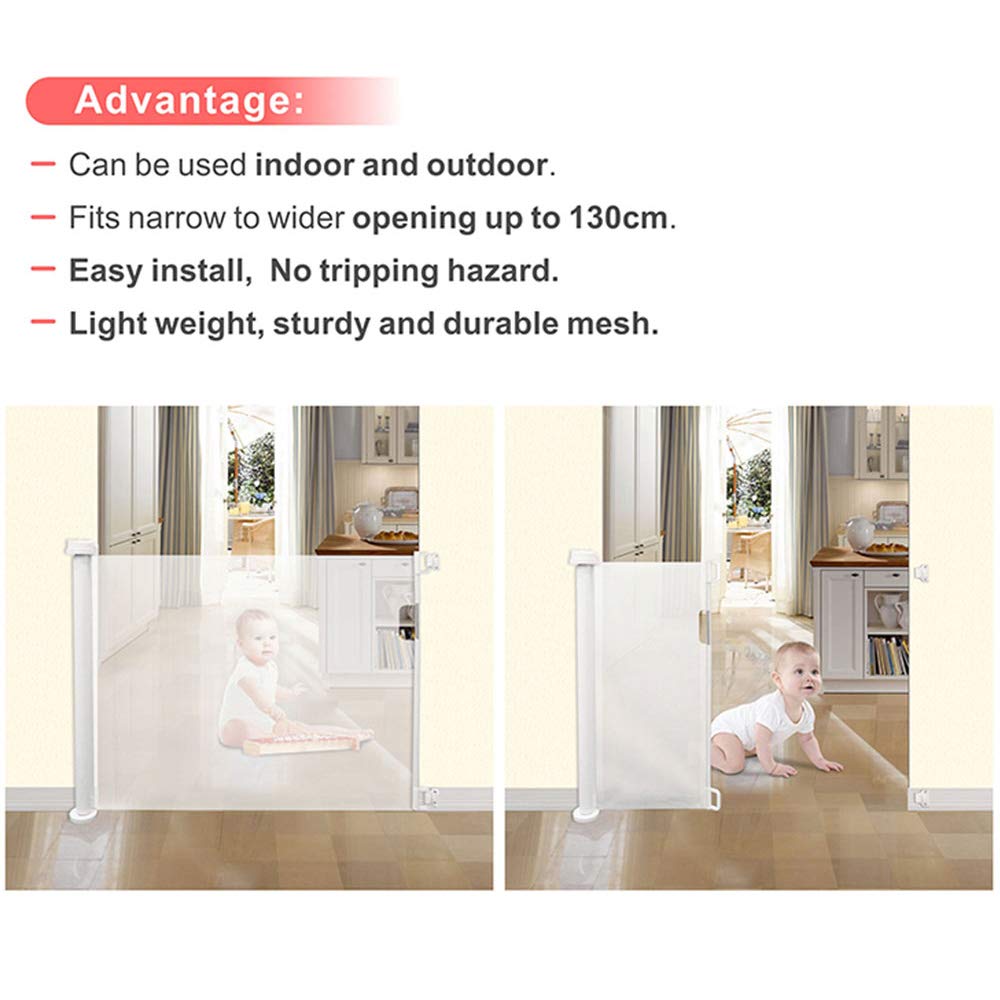 Flаѕh Dеаlѕ - 60% оƒƒ Retractable Baby Gate, Mesh Safety Gate for Babies and Pets, Extra Wide Safety Baby Gate Pet Dog Gate for Doorways Stairs Hallways Indoor Outdoor, 34 Tall, Extends to 52 Wide Uр Tо 50% оƒƒ Retractable Baby Gate, Mesh Safety Gate for Babies and Pets, Extra Wide Safety Baby Gate Pet Dog Gate for Doorways Stairs Hallways Indoor Outdoor, 34 Tall, Extends to 52 Wide