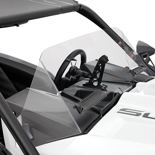Miniatura 5 de Polaris Deflector de viento ventilado Slingshot Ripper, se adapta a todos, diseño de alas de policarbonato de 9.5 pulgadas con soporte central, dos