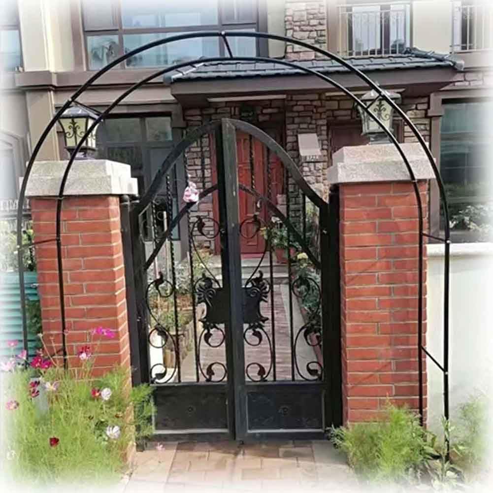 Robusto arco da giardino in metallo largo 3,5 m per rose pergolato durevole in ferro per piante rampicanti, finitura bianca, larghezza 1,2 m x altezza 2,2 m, decorazione paesaggistica esterna