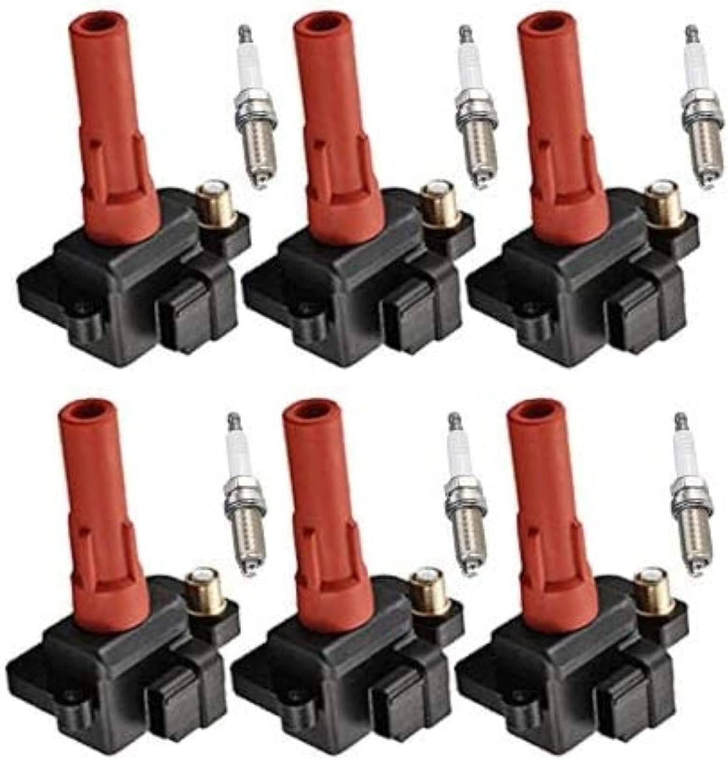 ENA Set of 6 Iridium Spark Plug and 6 Ignition Coil Pack