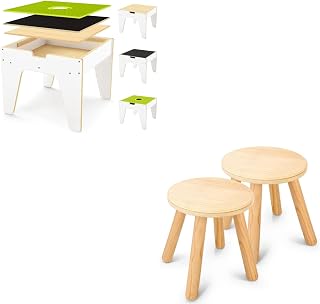 WINGYZ 4-in-1 Building Table & Twin Sitting Stools Set