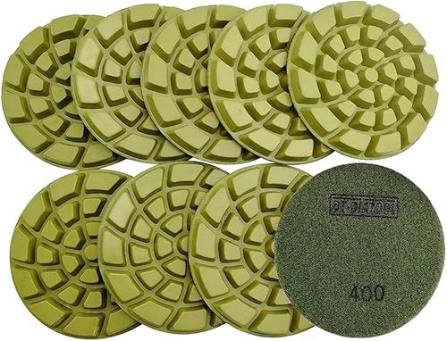 Miniatura 38 de DT-DIATOOL Almohadillas de Pulido de Piso de Diamante con Enlace de Resina para Piso de Terrazo Diámetro 4 Pulgadas Grano 200 Paquete de 6