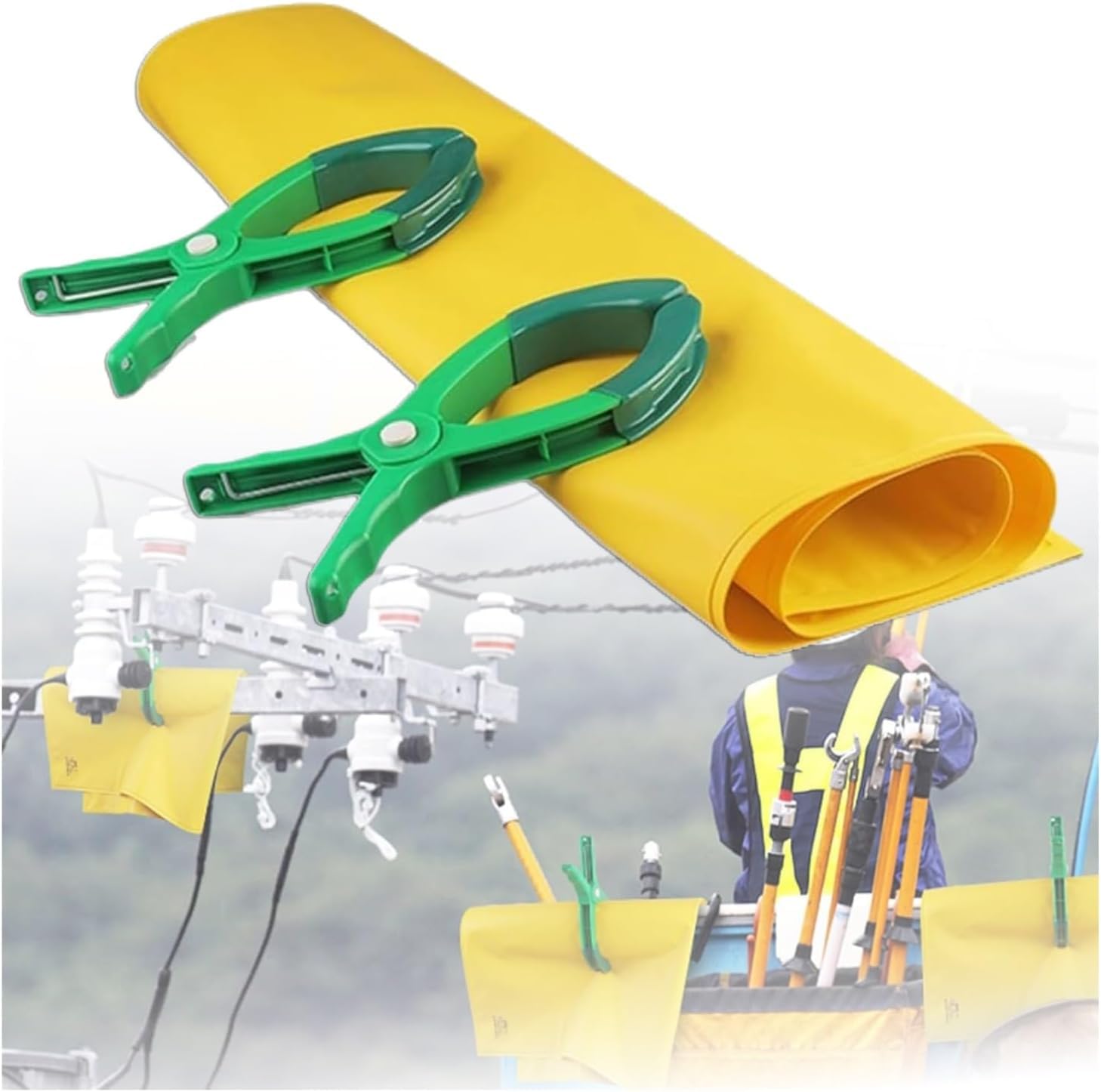 Coperta Isolante Industriale Coperta di Sicurezza elettrica Rettangolare, Coperta/Tappeto/stuoia Isolante, Copertura Protettiva ad Alta Tensione in Resina Eva(1000V-39.4x78.7in)