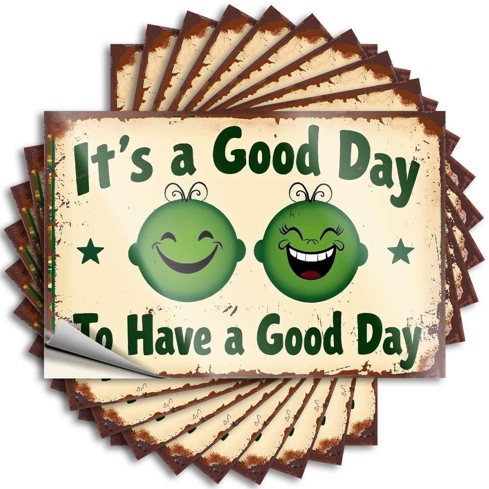 Vintage Decor Bottle Tattoo | It's A Good Day to Have A Good Day. Crazy Durable Vinyl Sticker Easy Apply for Adulting(12X18CM)