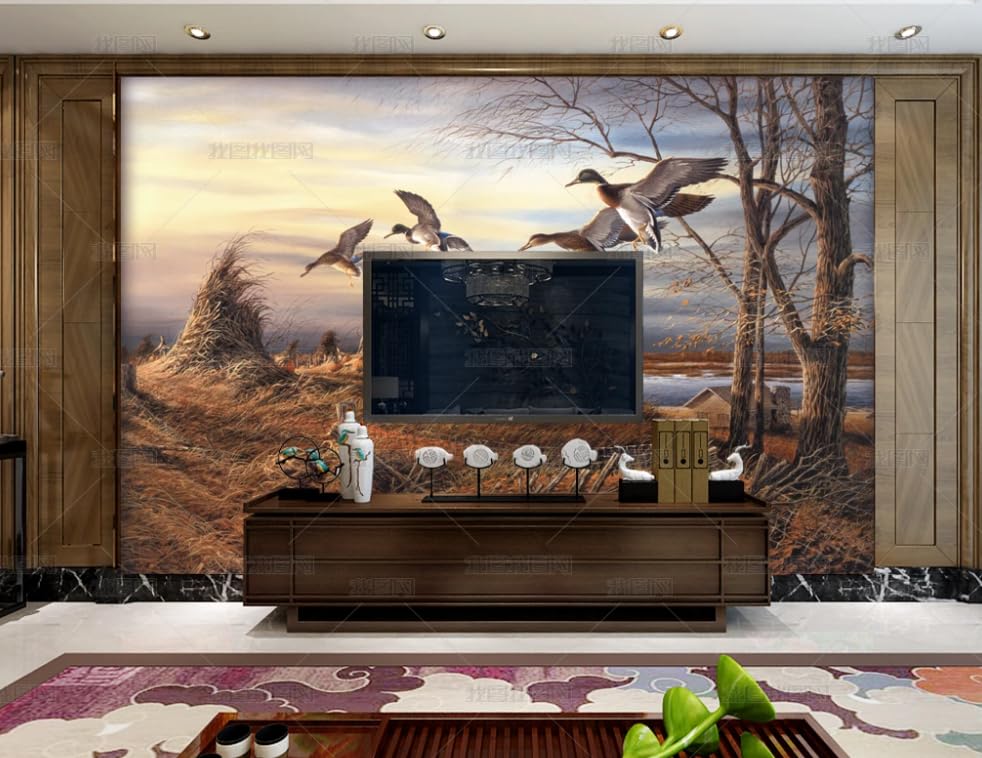 Papier peint intissé paysage de campagne 300x210cm fresque murale haut de gamme pour restaurant