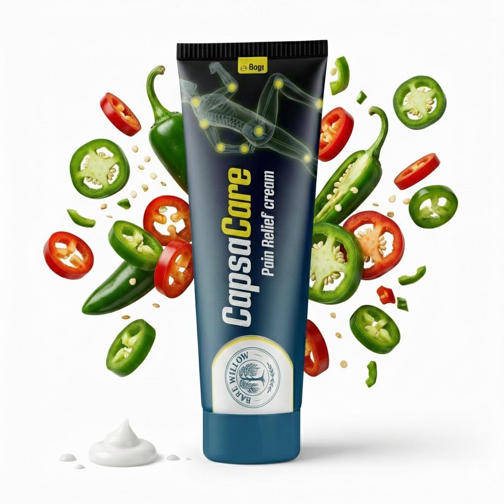 CapsaCare Cream with Capsaicin 0.125% & Magnesium, NeuroSoothe Blend with Arnica, Glucosamine, Menthol & Aloe, Fragrance Free, Non Greasy, Hydrating Topical Skin Cream for Men and Women, 100g (1 Pack)