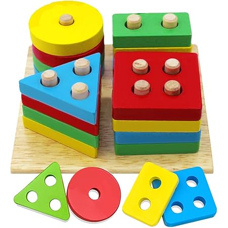 Amazon 型はめパズル モンテッソーリ おもちゃ 脳トレ パズル 幼児 人気 玩具 知育玩具 子供 クリスマスプレゼント 女の子 男の子 誕生日 出産祝い ブロックス 木製パズル おもちゃ