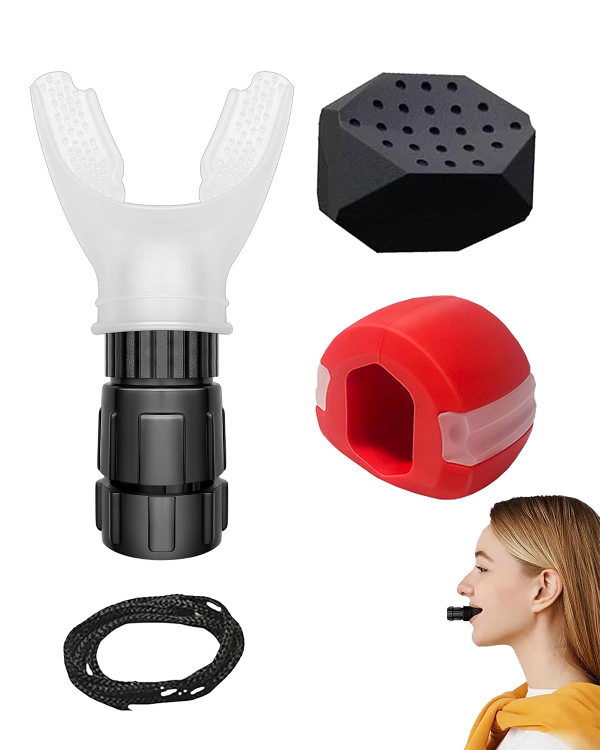 Lungs Exercise Equipment, Lung Exerciser, Jaw Exerciser - Jaw, Face, and Neck Exerciser Make Skin firmer, Respiratory Muscle Trainer, Ideal and Adjustable for All, Easy to Clean（3 Types） (B0D9VZ6RHF) Amazon Price History, Amazon Price Tracker