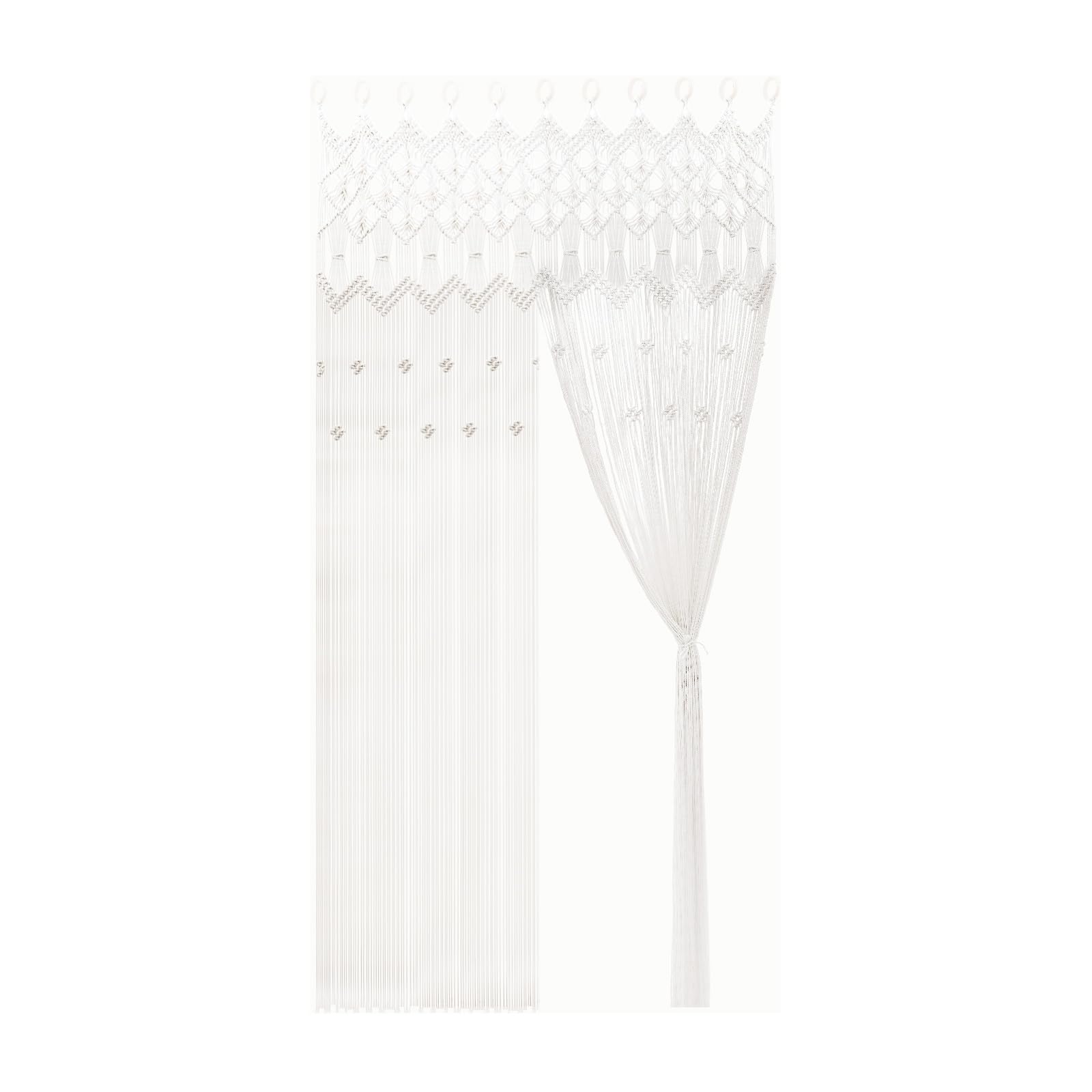 Boho Macramé, 120x195cm Boho Tapiz para Colgar en la Pared, Cortina para Puerta, Tapiz para Ventana para Fondo de Boda, Cortinas para Ventanas, Decoración de Pared para el Hogar