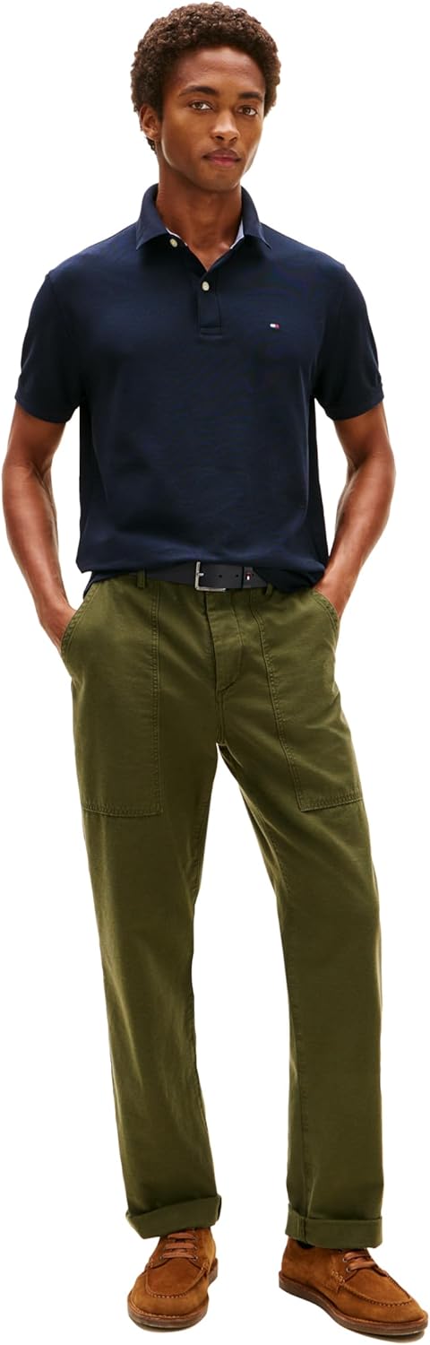 Tommy Hilfiger Men's Short Sleeve Moisture Wicking Stretch Polo Shirt with Quick Dry + UV Protection - Image 4