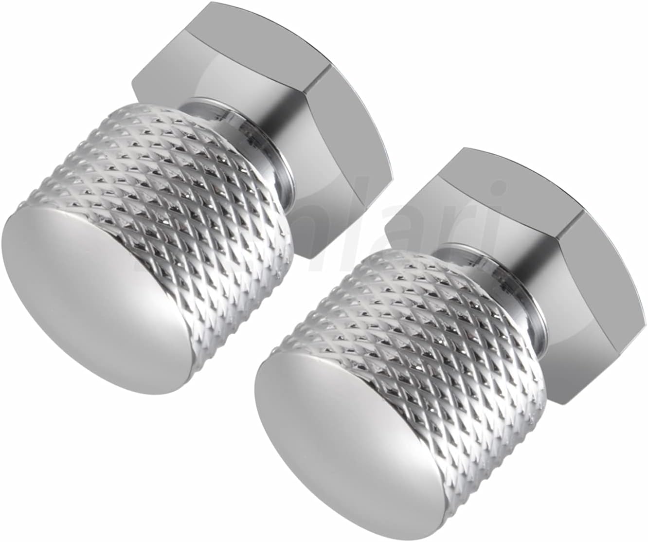 Benlari Chrome Solo Seat Nuts Seat Mounting Nuts 1/4"-20 Thread Compatible for Harley Davidson Touring Softail Street Glide Road Glide Road King