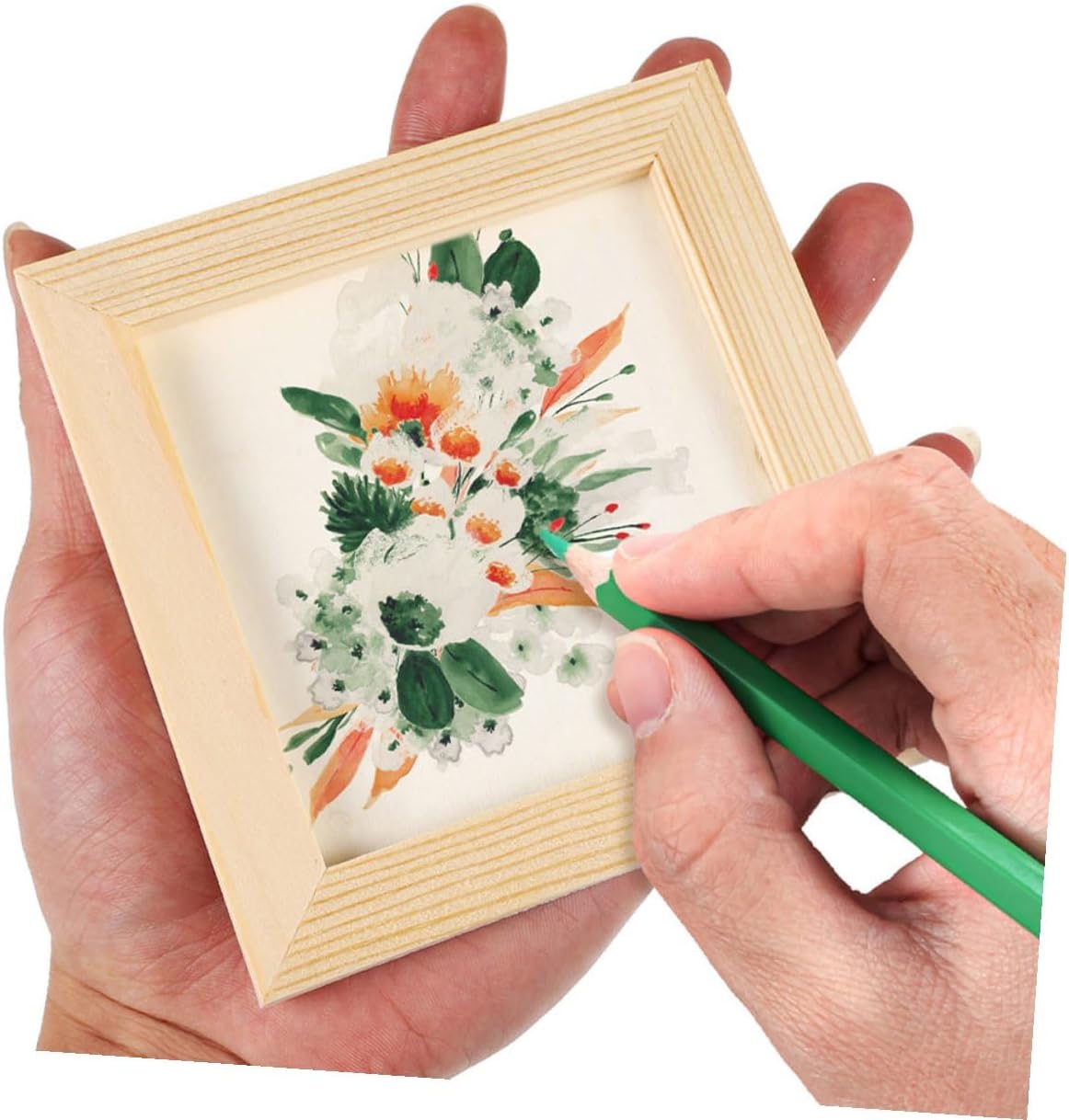 Cabilock 5 Pcs Paintable Wood Picture Frames for Kids DIY Crafts