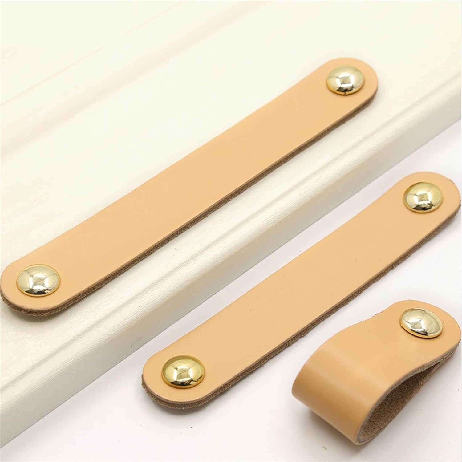 Wardrobe Soft Leather Dresser Handles Drawer Pulls Equipment Cabinet Kitchen Black Modern Door Knobs and Handles for Furniture 1Pcs (Color : MBS0043-18, Size : 1PCS)