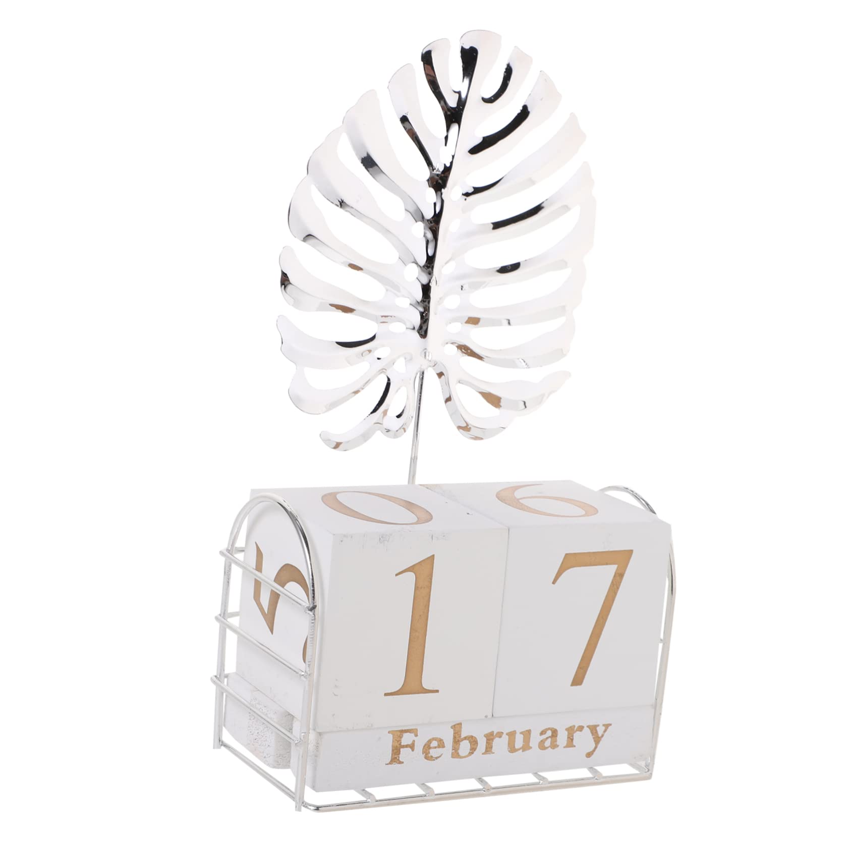VILLCASE 4stücke Holzkalender Massivem Kreativer Tischkalender Für Schreibtisch Und Büro Manuell Verstellbarer Blockkalender Für Design Für Wohnräume Und
