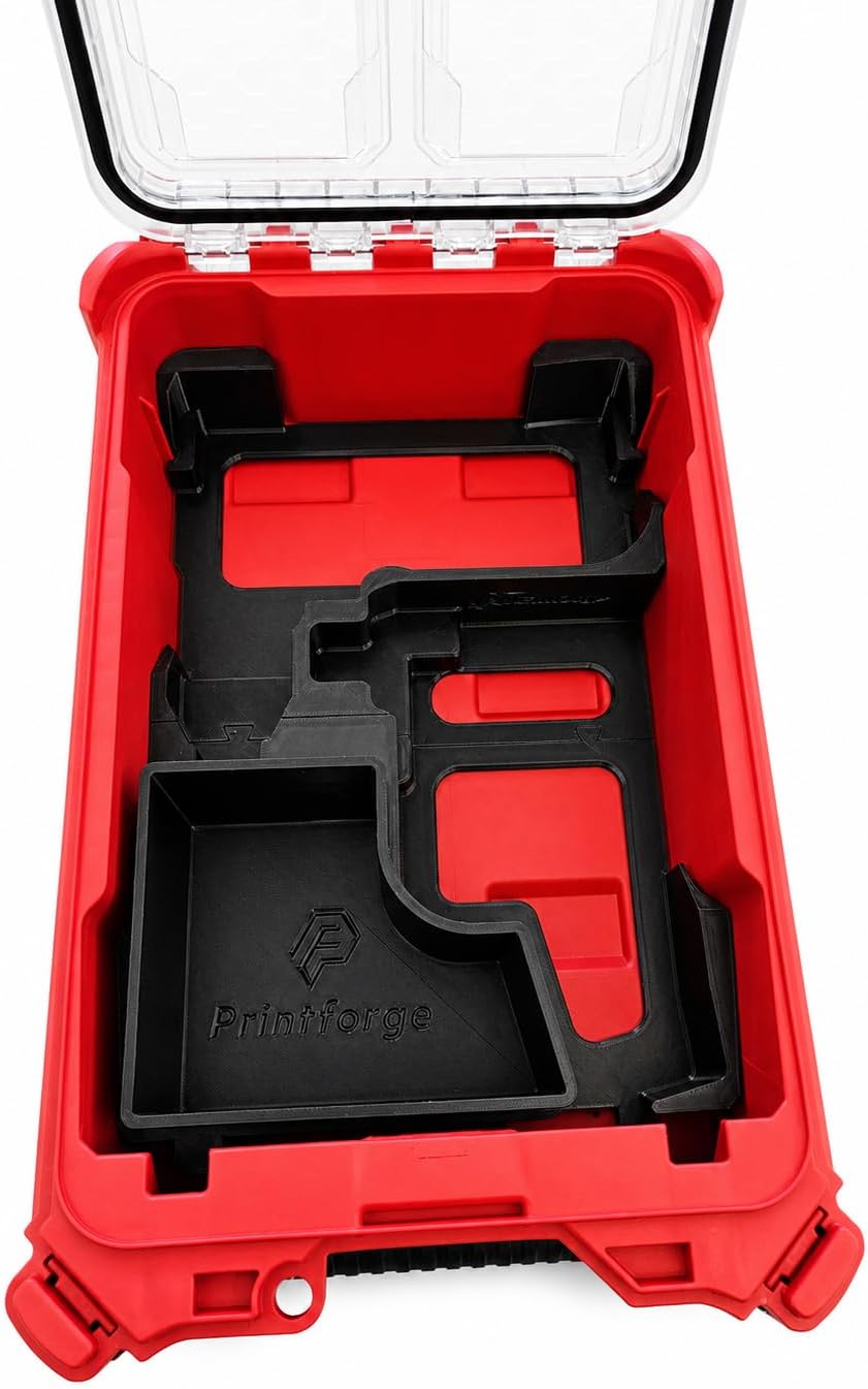 Packout-Compatible Insert for M12 Gen 3 Drill & Driver 3D Printed - Fits in the 5-Compartment Small Parts Organizer