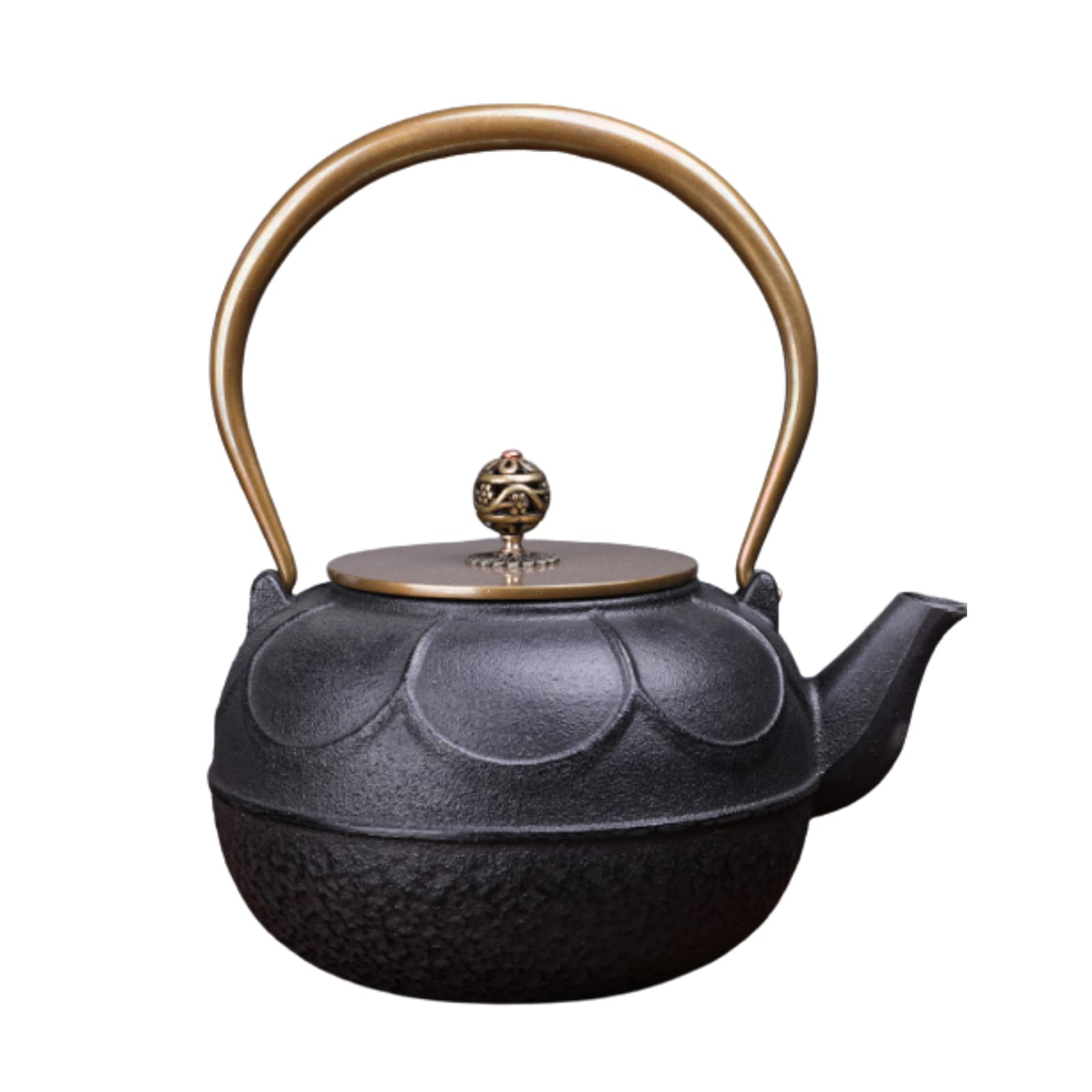 Théière en fonte avec poignée en cuivre 1200 ml/40 oz bouilloire à thé théière japonaise Tetsubin enduite avec intérieur émaillé