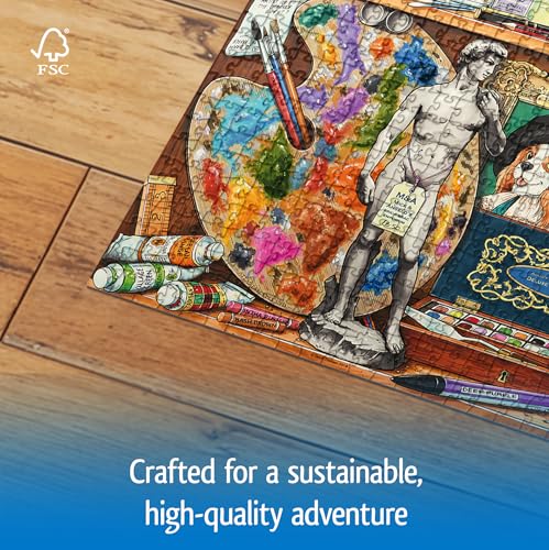 Wonder Forge The Artist's Cabinet - Puzzle Da 1000 Pezzi Per Adulti, Pezzi Unici E Perfettamente Aderenti, Immagini Divertenti E Vivaci | Esclusiva Amazon - 4