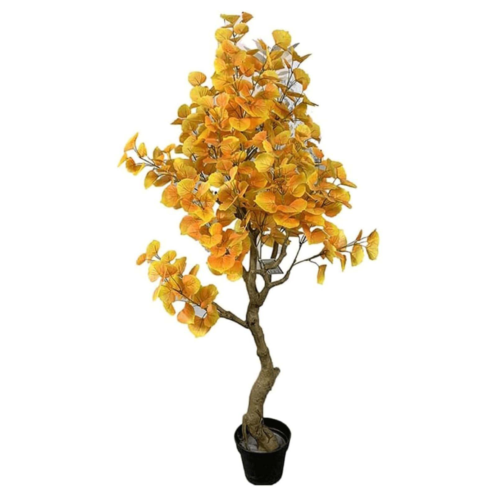 HCZKIUJY Artificial Trees Ginkgo Tree Potted Plant Faux Plant Realistic Faux Plant Tree for Home Office Fake Tree Exquisite Decoration
