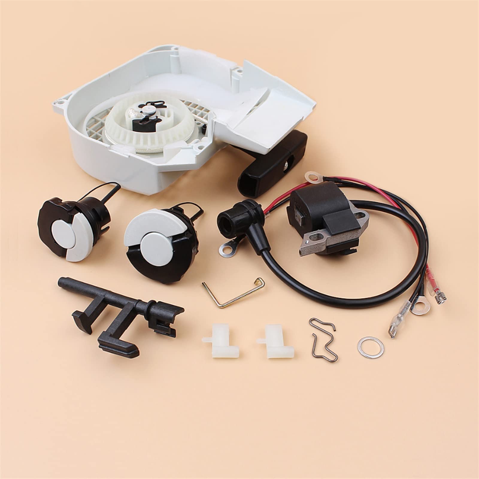 Kit de Tapa de Combustible y Aceite de Bobina de Encendido de Conductor de Aire de Arranque de Retroceso Apto for STIHL MS250 MS230 MS210 MS 250 230 210 Piezas de Motosierra