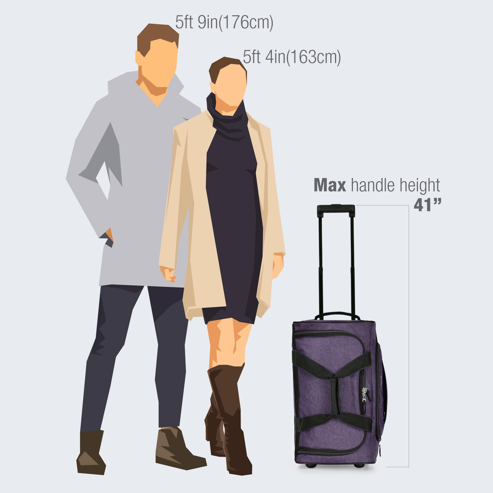 Pacific Gear Reisetasche mit rollenden Rädern