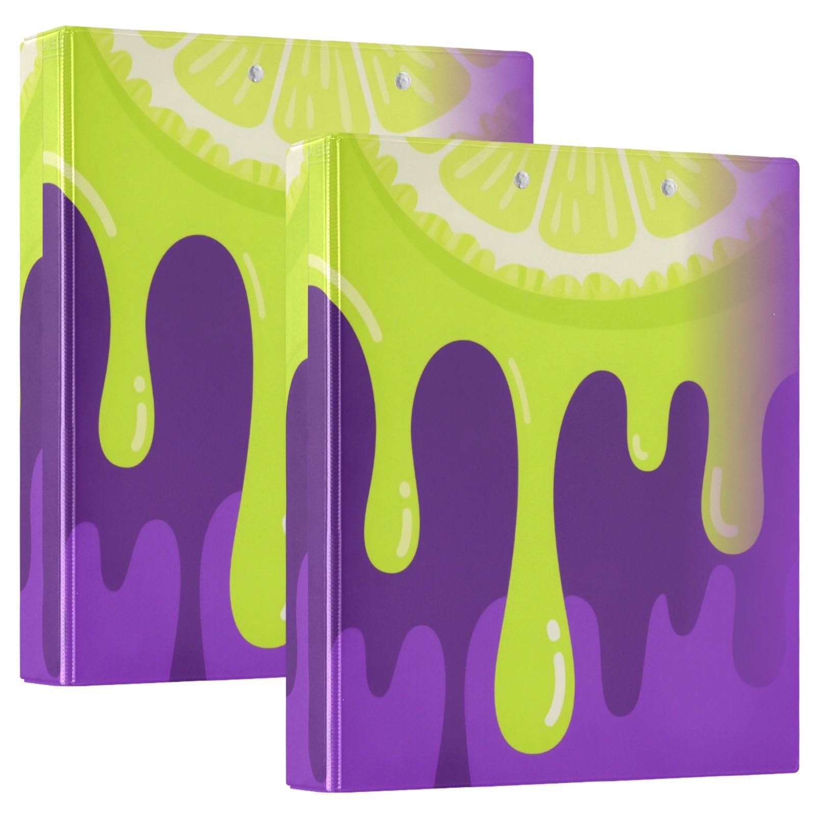 Raccoglitori a goccia da 3,8 cm, colore: verde limone e viola