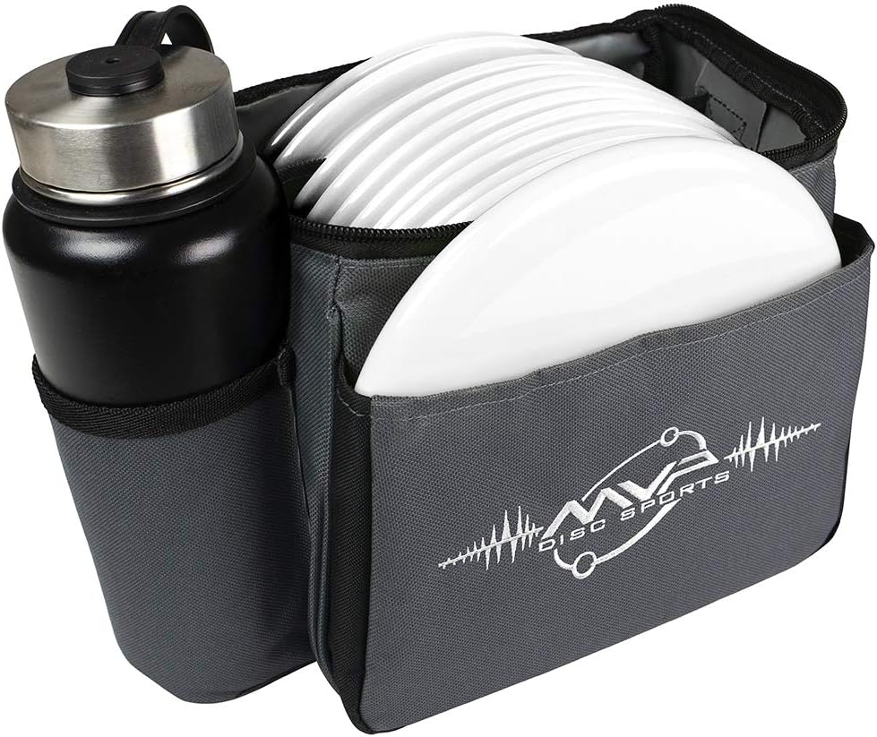 MVP Disc Sports Cell Disc Golf Starter Bag - Lightweight 10-Disc Capacity, Putter Pocket, Drink Holder