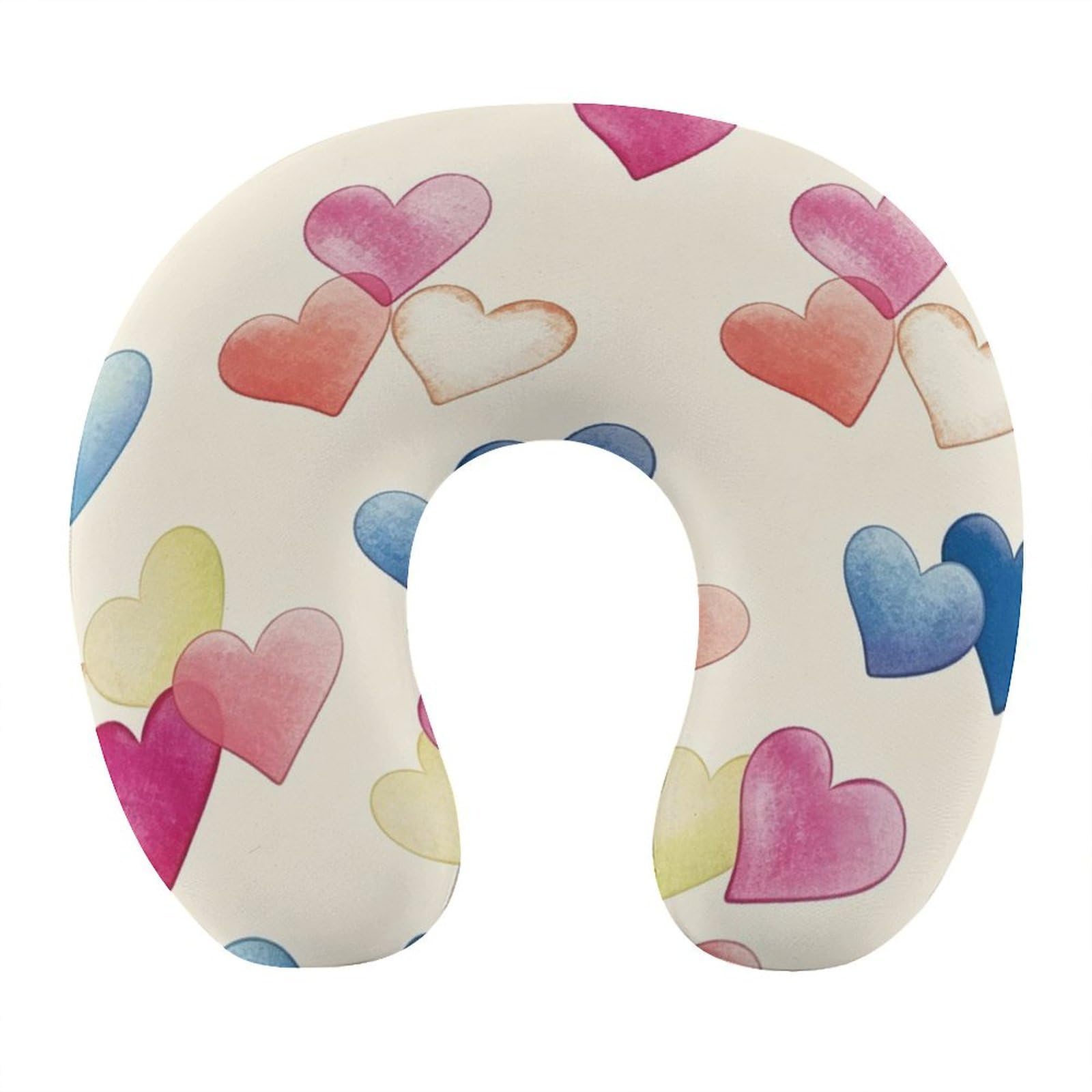 Btcowzrv Style Love Heart U Shaped Neck Pillow Travel Pillows