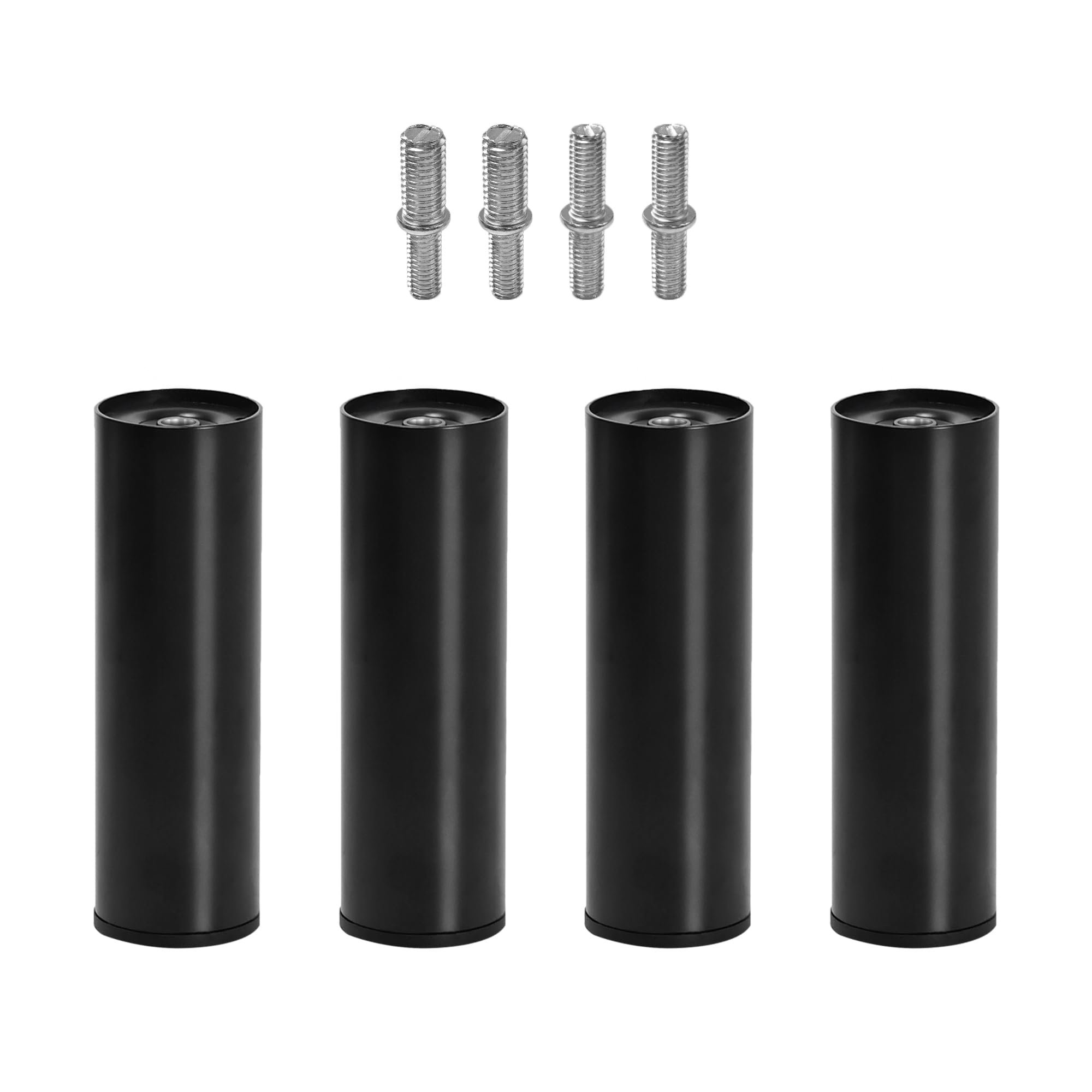 Skuehod 8 Inch Metal Bed Legs Replacement for Adjustable Bed Base Frame, Non-Adjustable Heavy Duty Screw in Feet