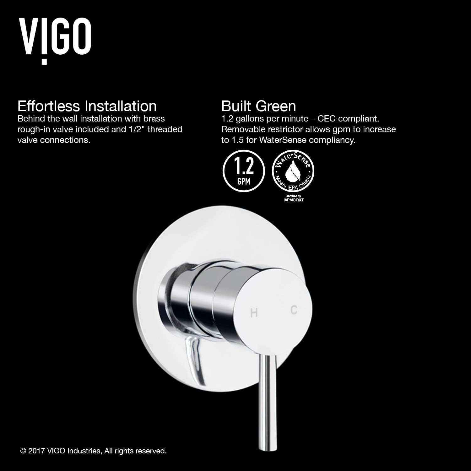 Uр Tо 50% оƒƒ VIGO VG05001CH 5 H Olus Chrome Single-Handle Wall Mount Dual Hole WaterSense Solid Brass Bathroom Sink Faucet