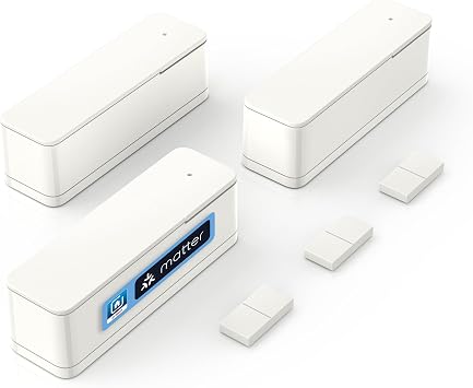 Bosch Smart Home door/window contact II [+M], smart sensor for energy-efficient heating, flexible use in the Bosch Smart Home system or in manufacturer-independent Matter systems, set of 3