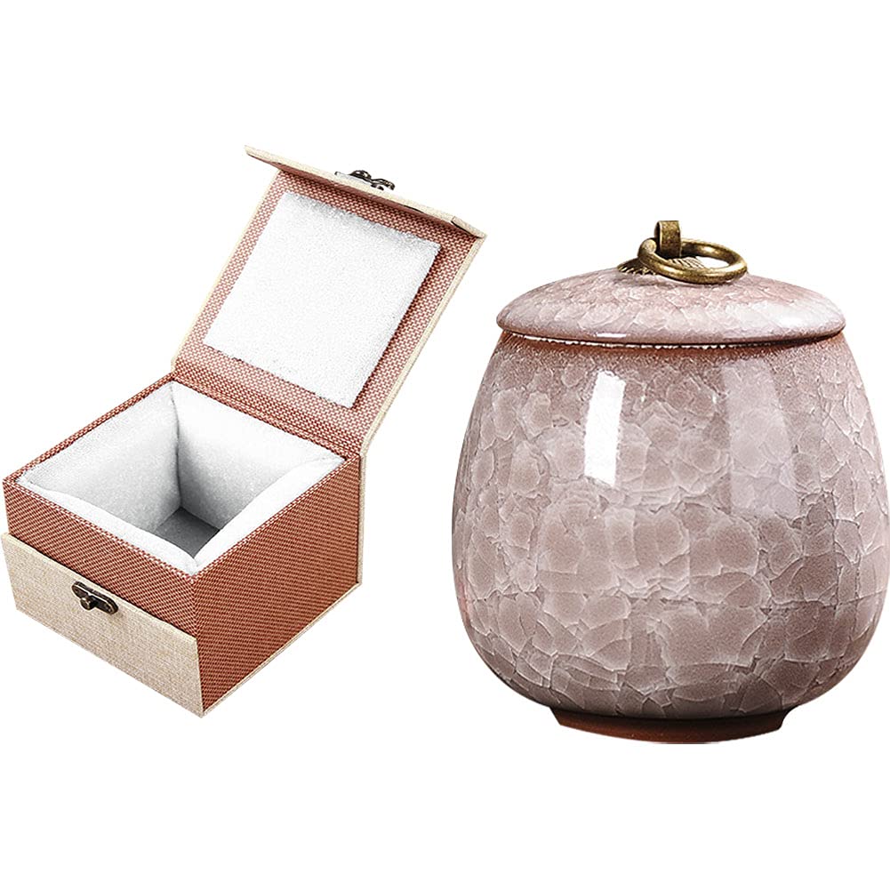 Kelendle Small Keepsake Urn for Human Ashes with Velvet Box Pet Keepsake Urn Small Cremation Urns Mini Funeral Urn Decorative Urns for Home Decor Fits a Small Amount of Cremated Remains White
