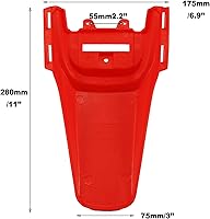 Vista 4 de PRO BAT 7 piezas de kit de guardabarros de plástico CRF50, kit de carenado de guardabarros XR50, kit completo de guardabarros de plástico