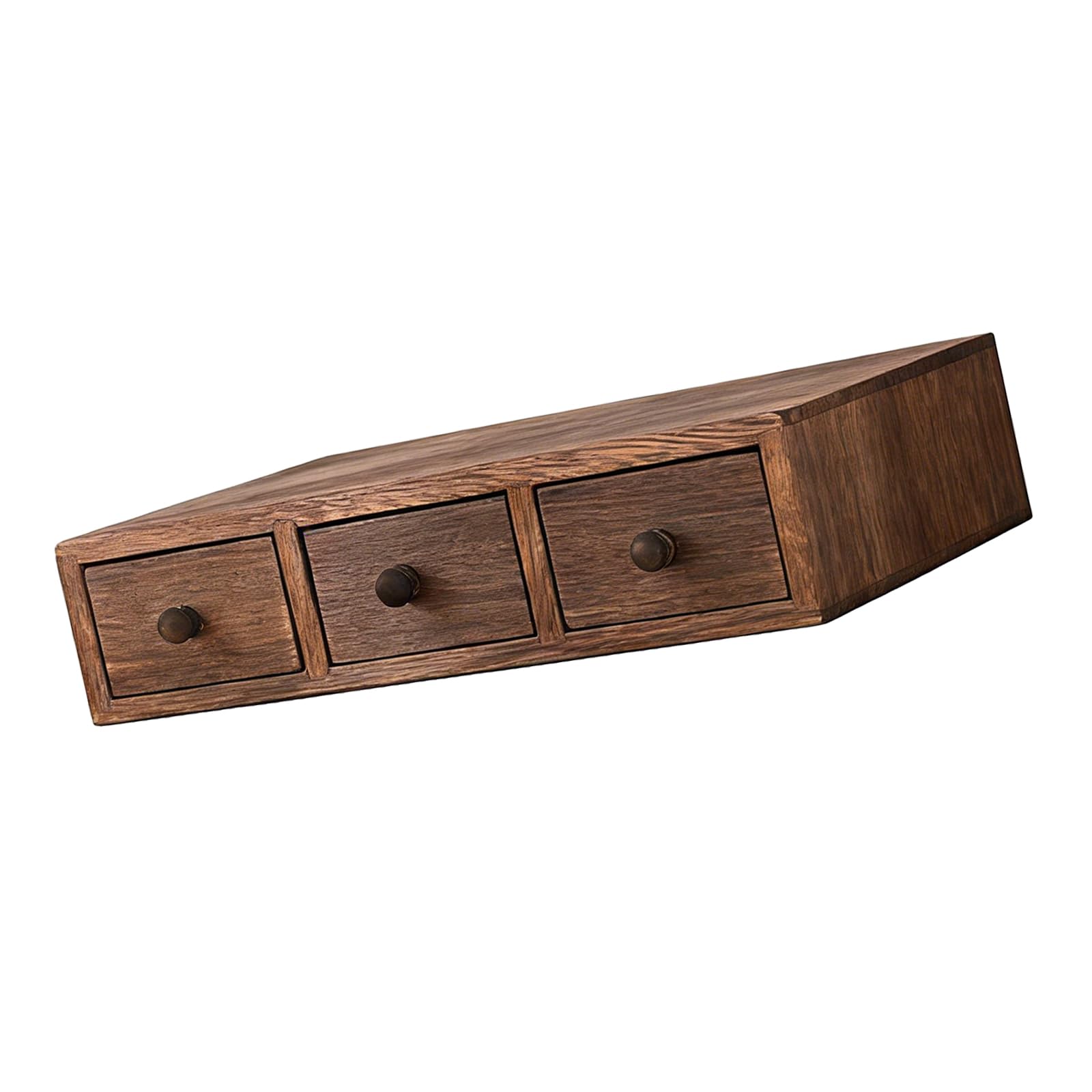 Kaeltsyn Rustics Styles Wood Desktop Storage Box for Various Items Home Offices Planner