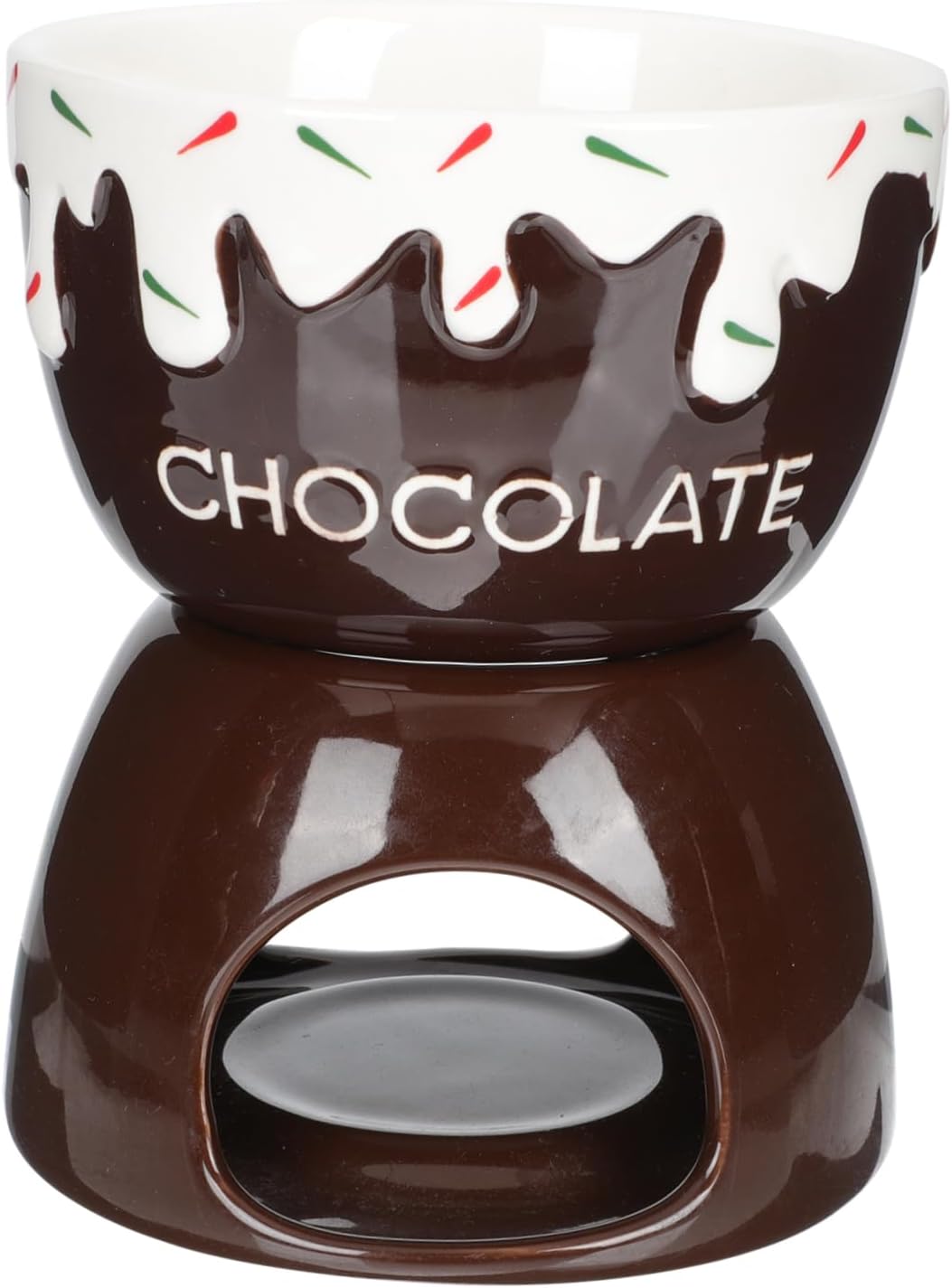 Ceramic Chocolate Melting Pot Set Versatile Fondue for Desserts Ice Cream and Breakfast Easy to Use for Home and Parties