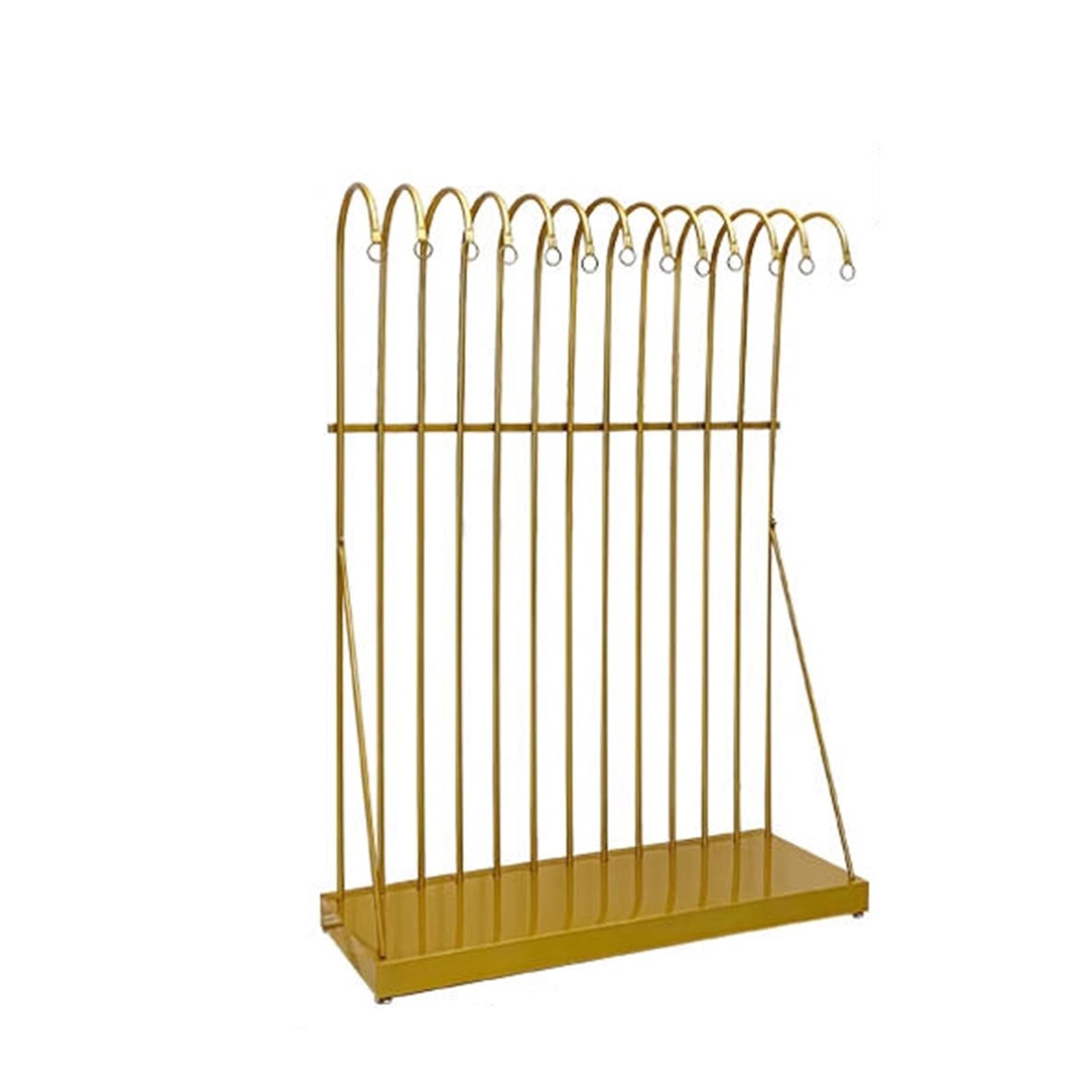LJHFG63KUYT Clothes Rack Clothing Shelf Display Rack, Gold Floor Standing Men's and Women's Hanger Display Stand