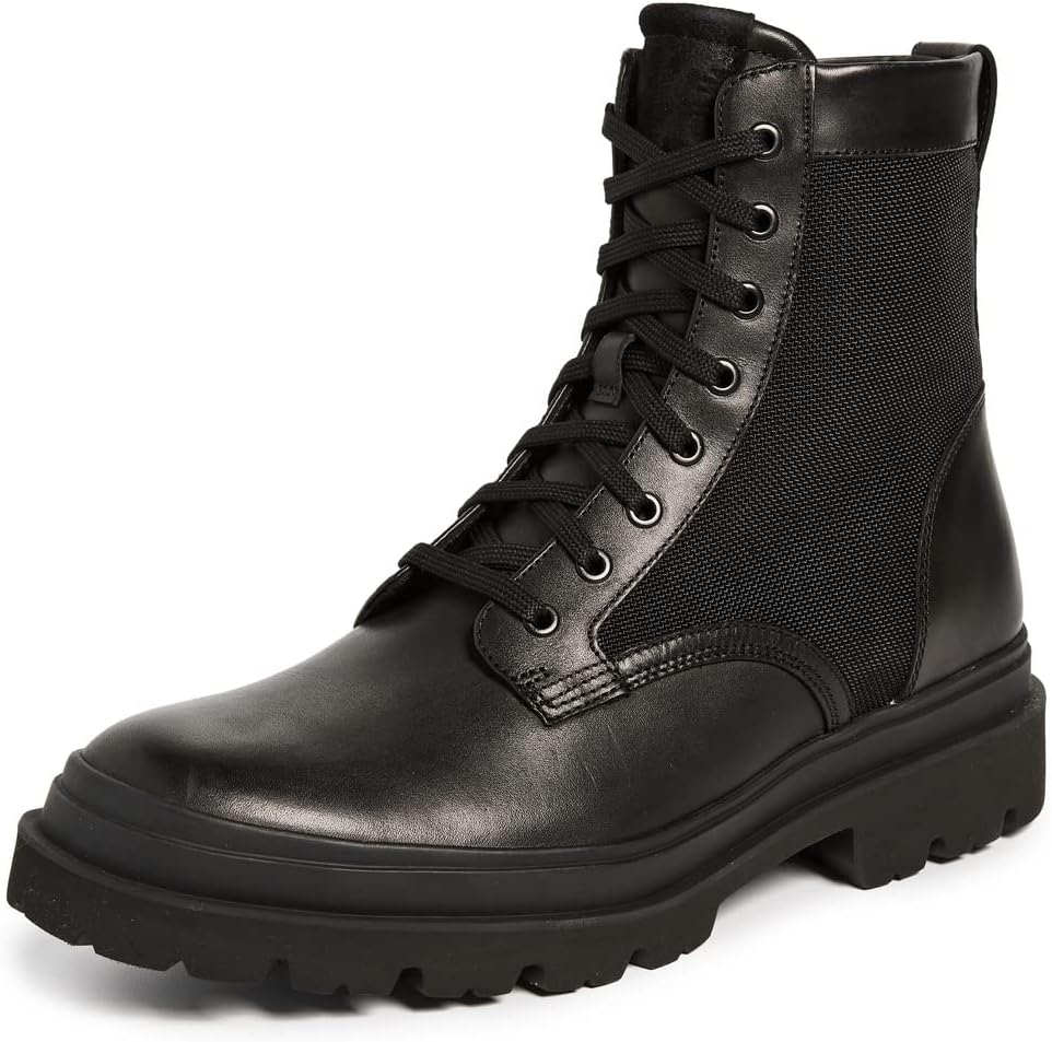 Vince Men's Raider Lace Up Boots, Black, 9 Medium US